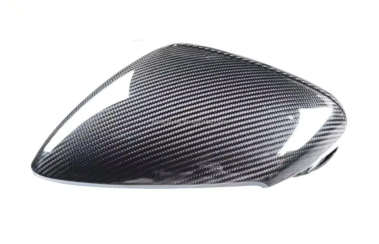 Prepreg Carbon Fiber Rear View Side Mirror Covers New km Brand Black