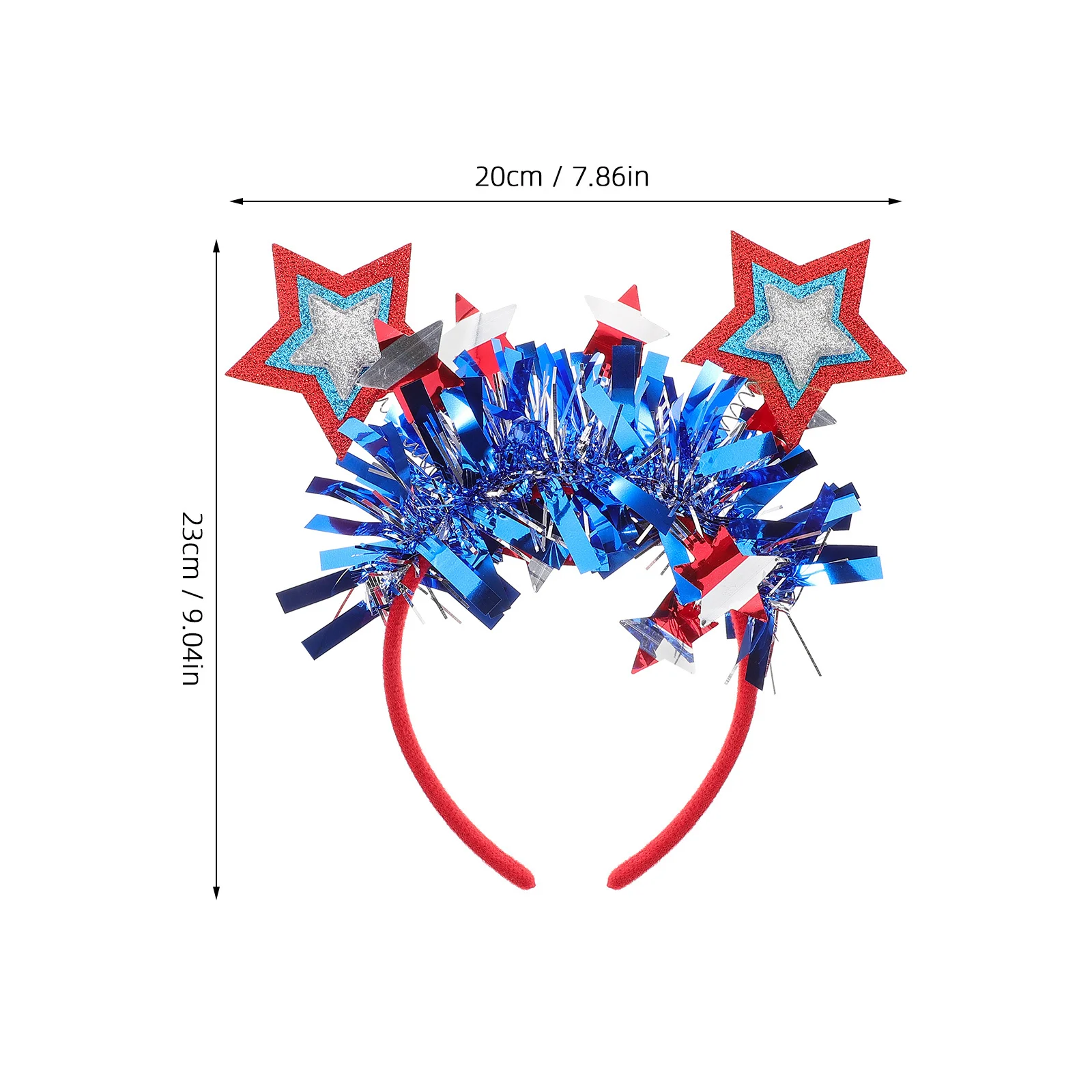 星条旗の愛国的なヘッドバンド 7月4日の祝賀会用 米国旗ヘアアクセサリー 独立記念日パーティーの装飾