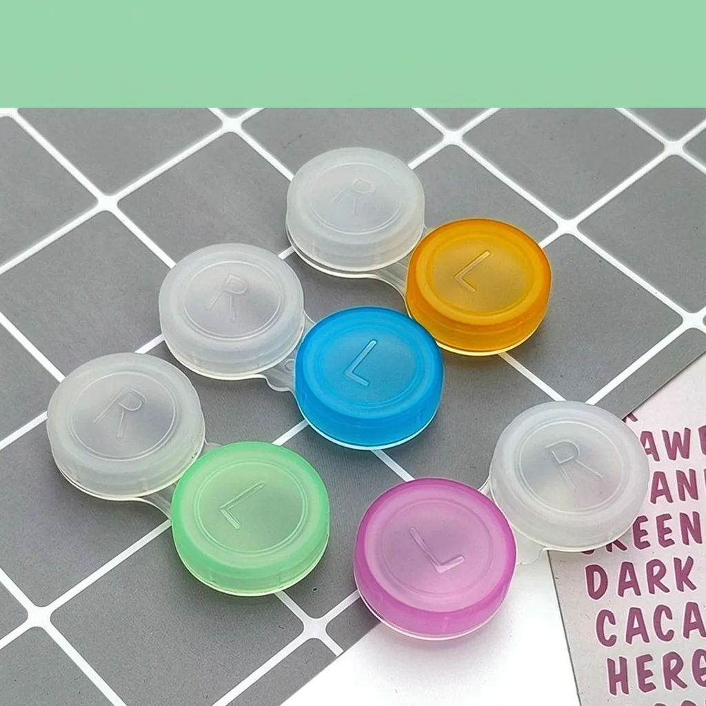 Contact Lens Case Compact Portable Contact Lens Case Dual Compartment Lens Holder Minimalist For Travel Studying - Detail 1