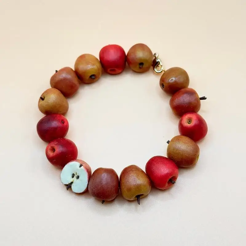 Niedliches 3D-realistisches Frucht-Perlenarmband, handgefertigt aus Harz, für den Sommerurlaub, den täglichen Gebrauch, Geschenk für Mädchen. – Detail 2