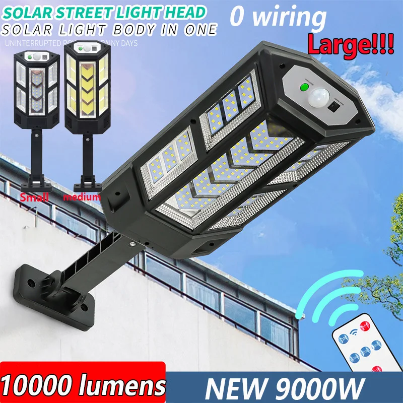 10000 Lumen powerful Solar Led Light Outdoor Solar Lamp of Motion Sensor 4Mode Waterproof Solar Garden Light Street Yard Lantern