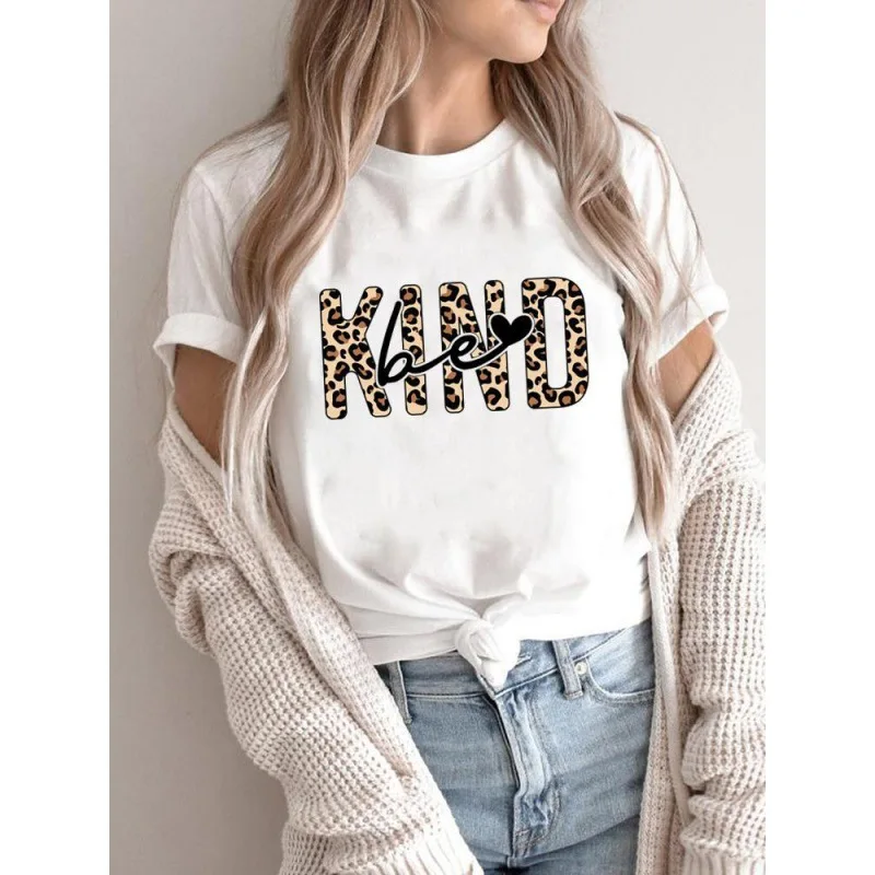 Love Letter Base Shirt Basic Printed Women's Fashion T-shirt Woman Tops  Women Clothing  Graphic T Shirts  Aesthetic Clothes