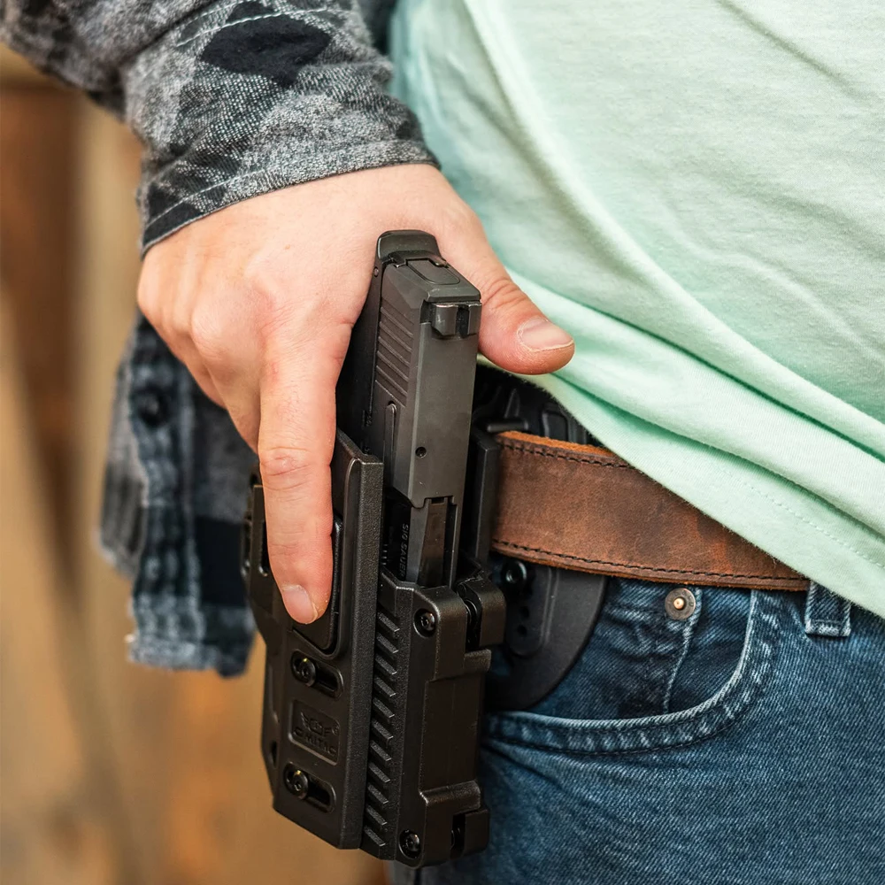 Universal Tactical Paddle Holster, OWB Holster For over 200 Popular full size,compact,subcompact,and semi-automatic pistols