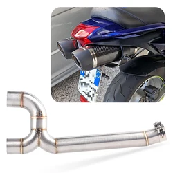 Motorcycle Exhaust  Middle Pipe Link Connect Motorbike Accessories For Yamaha FZ6 FZ6N FZ6S 2004-2009 fz6 exhaust fz6n muffler