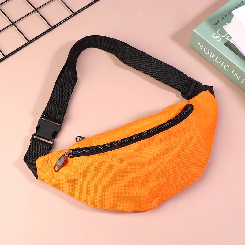 

Orange Oxford Waterproof Waist Bag Fashion Crossbody Chest Bag Cycling Hiking Sport Workout Belt Bag Multi-functional Waist Bag