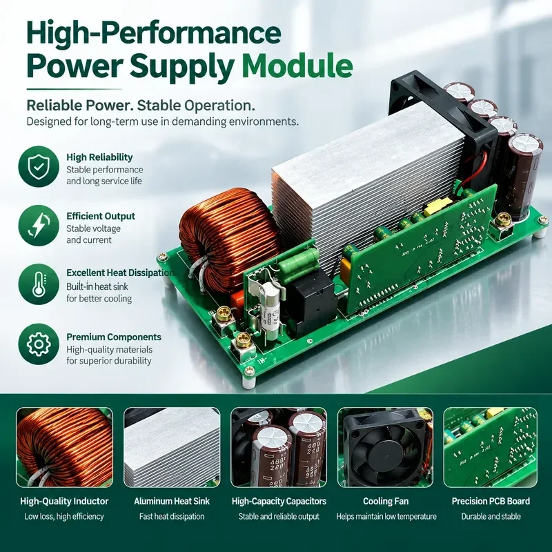 130V-330V Input 340V-385V Adjustable Output Non-Isolated Step-Up Power Supply 5KW DC-DC Boost Converter Module