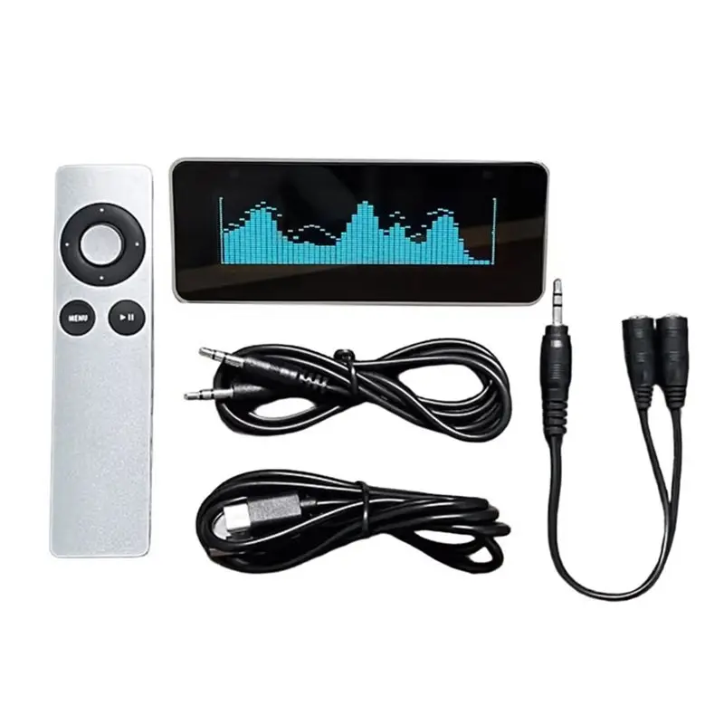 TFORU-Intuitive UI AK25664 V2.0 Clock Music Spectrum Clock 3.5MM Signal Input Desktop Clock Firmware Upgradeable