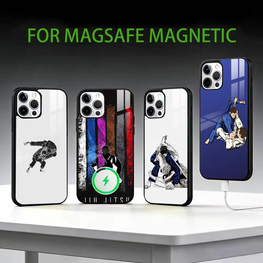 

B-BJJ Brazilian Jiu Jitsu COOL Phone Case For iPhone17,16,15,14,13,12,11 Plus,Pro Max Magnetic For Magsafe Wireless Charging
