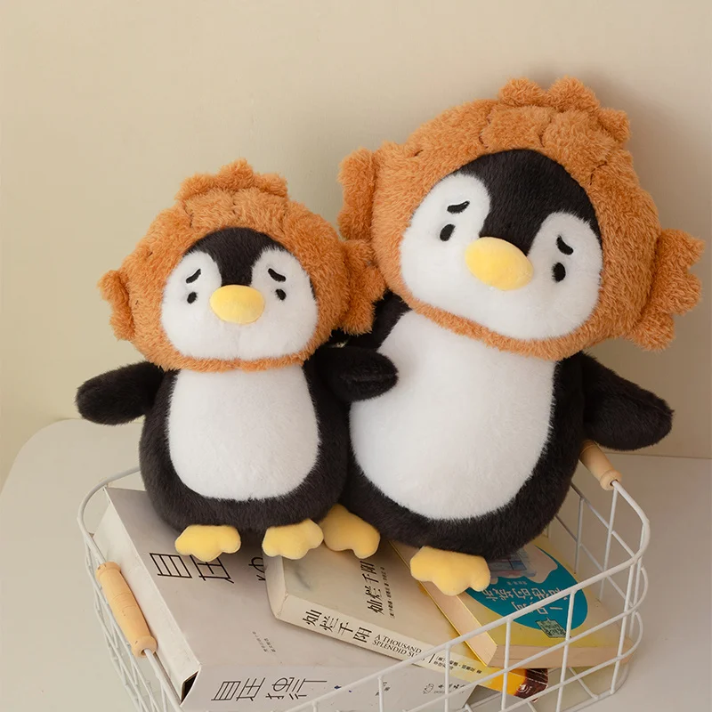 23/32cm dibujos animados lindo Cosplay pingüino muñeco de peluche almohada flor Taiyaki Rana pingüino Animal relleno juguete decoración del hogar regalo para niños