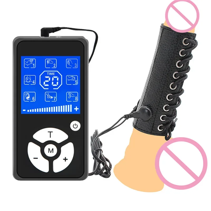 Adult Products With Cable Sexual Toys Sex Toys For Men Adult Products Elasticity Penis Electric Ring Electro Shock Enlargers