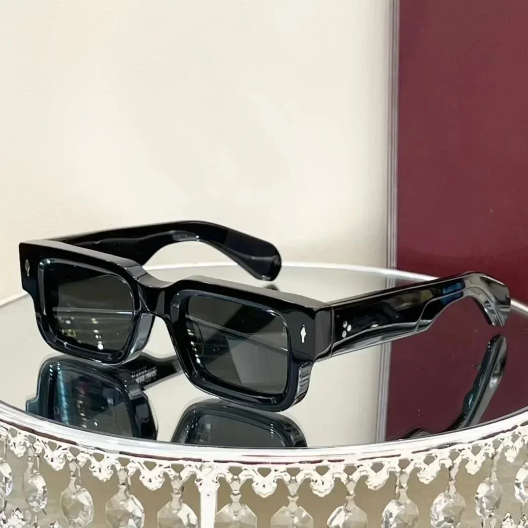 ASCARI-Punk Óculos de sol com estojo, acetato grosso, óculos retrô, duráveis, proteção UV400, original, moda elegante, luxo, vintage