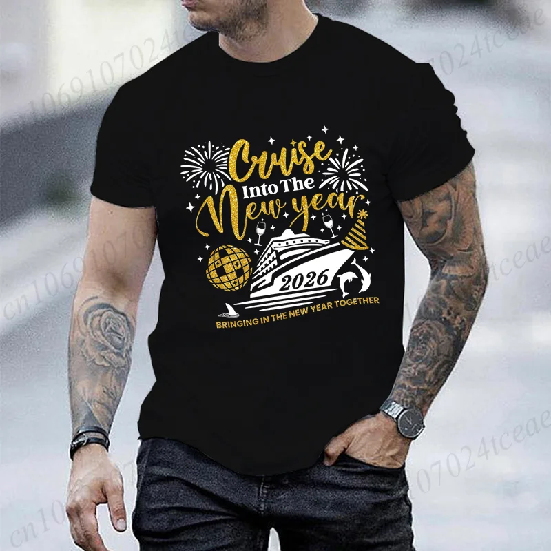 Cruise Into New Year T-Shirts, Bringing New Year Together 2026 Shirt,Family Christmas Matching Tops, Christmas Holiday Tee Tops
