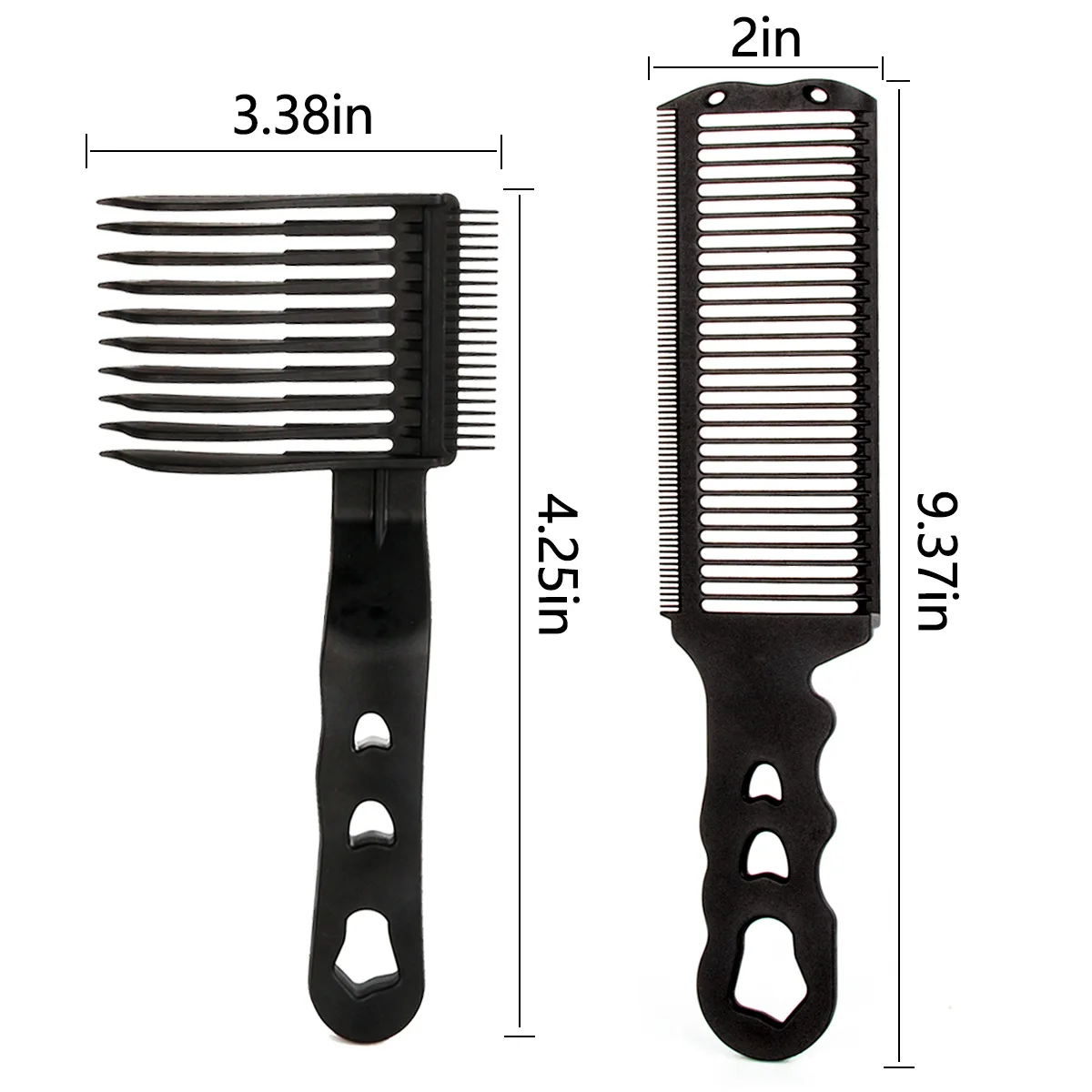 Kits de peines para peluquero, 2 uds., mezcla de corte de pelo con parte superior plana, peine que se desvanece, cepillo que se desvanece, accesorios para cortadora de pelo de salón