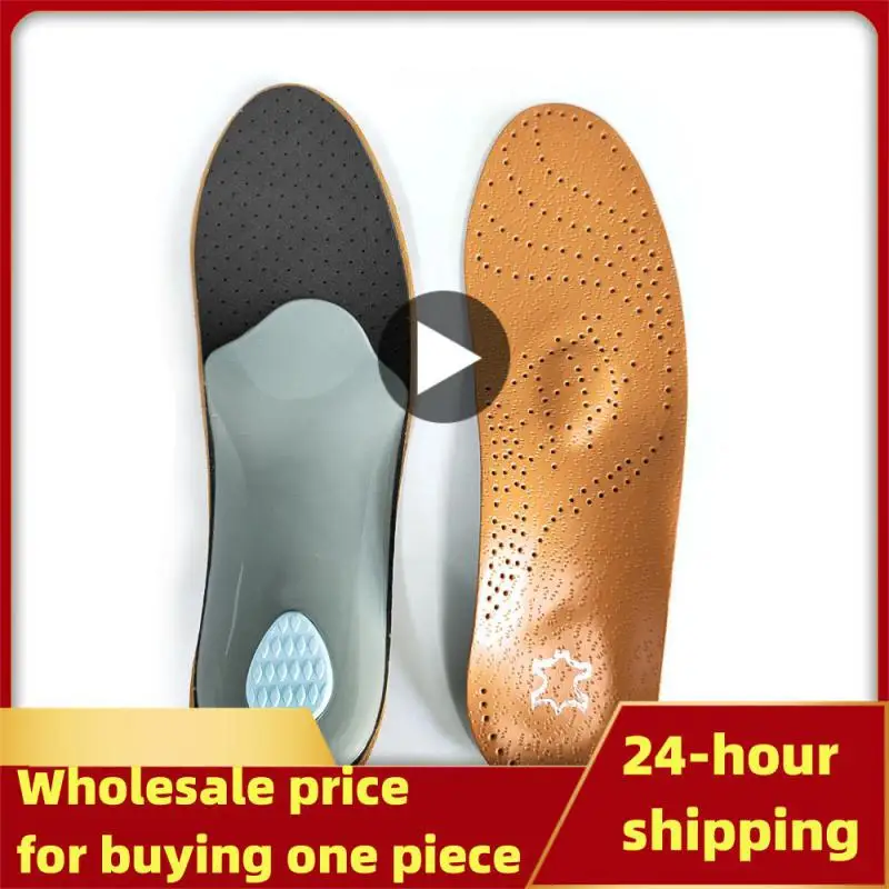 Shoes Sole Leather Orthotic Insoles for Men Flat Feet Arch Support Orthopedic Shoes Sole Insoles for Feet Men Women Corrected