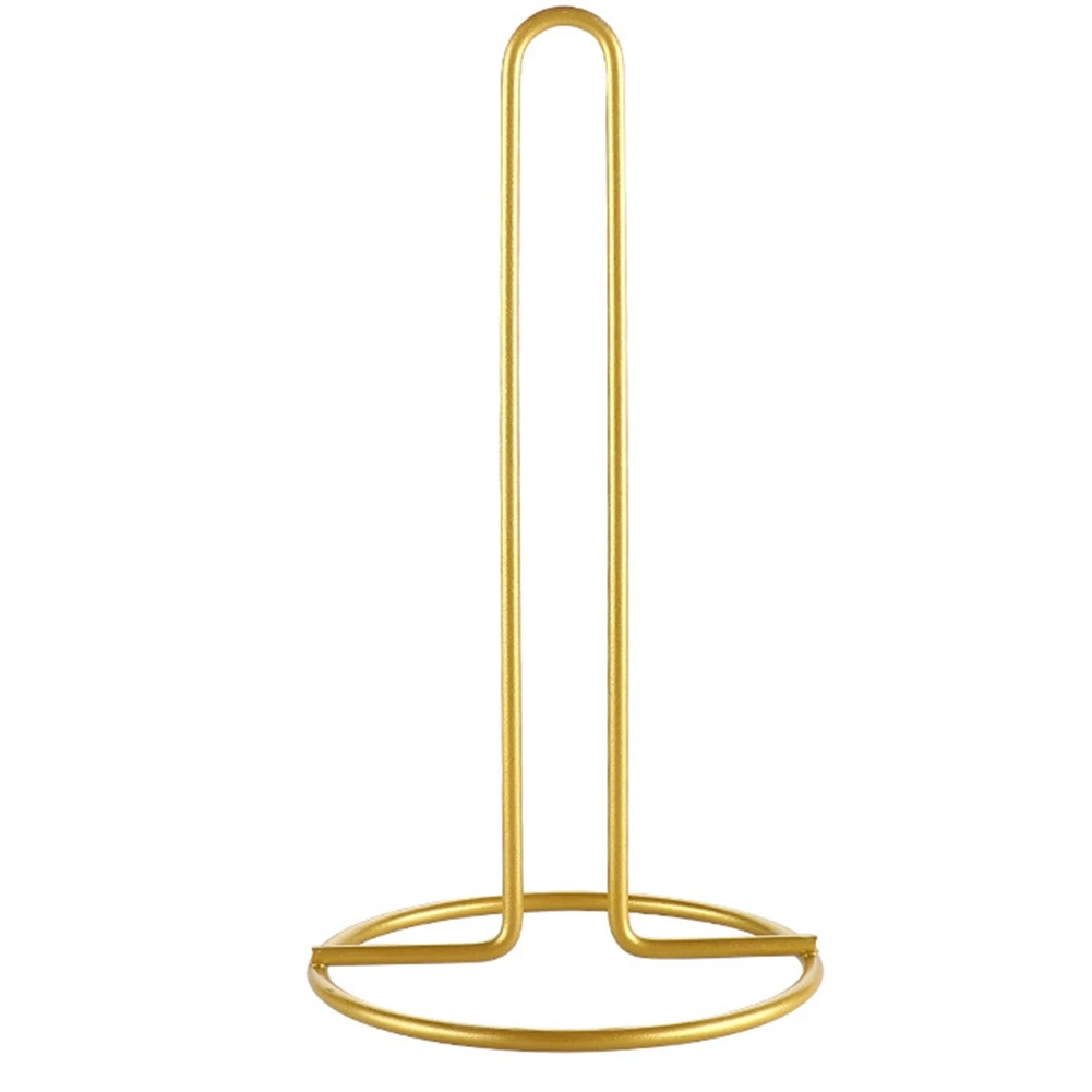 

Y31A Paper Towel Rack Kitchen Cling Film Storage Roll Paper Holder Desktop Oil-Absorbing Paper Holder Kitchen Supplies(Gold)