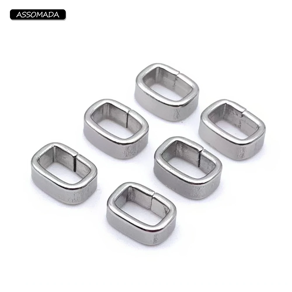 3mm X 5mm Stainless Steel Ring For Leather Rope Necklace Ornament Ring Handmade Bracelet Cord DIY Jewelry Making Accessories