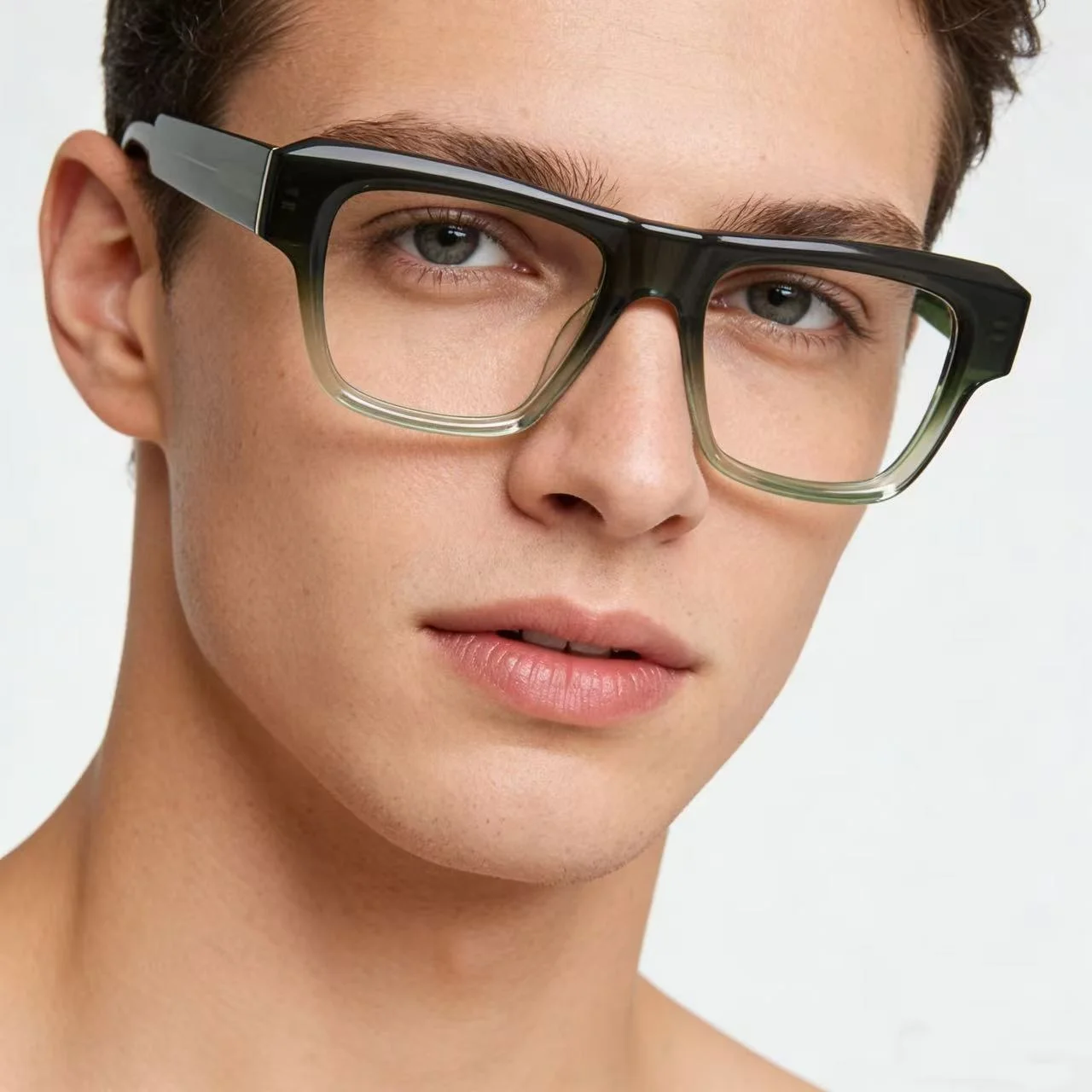Men's Acetate Glass Frame for Man High-Quality Brand Design Fashion Optical Eyeglasses Frame Women's Decorative Glasses