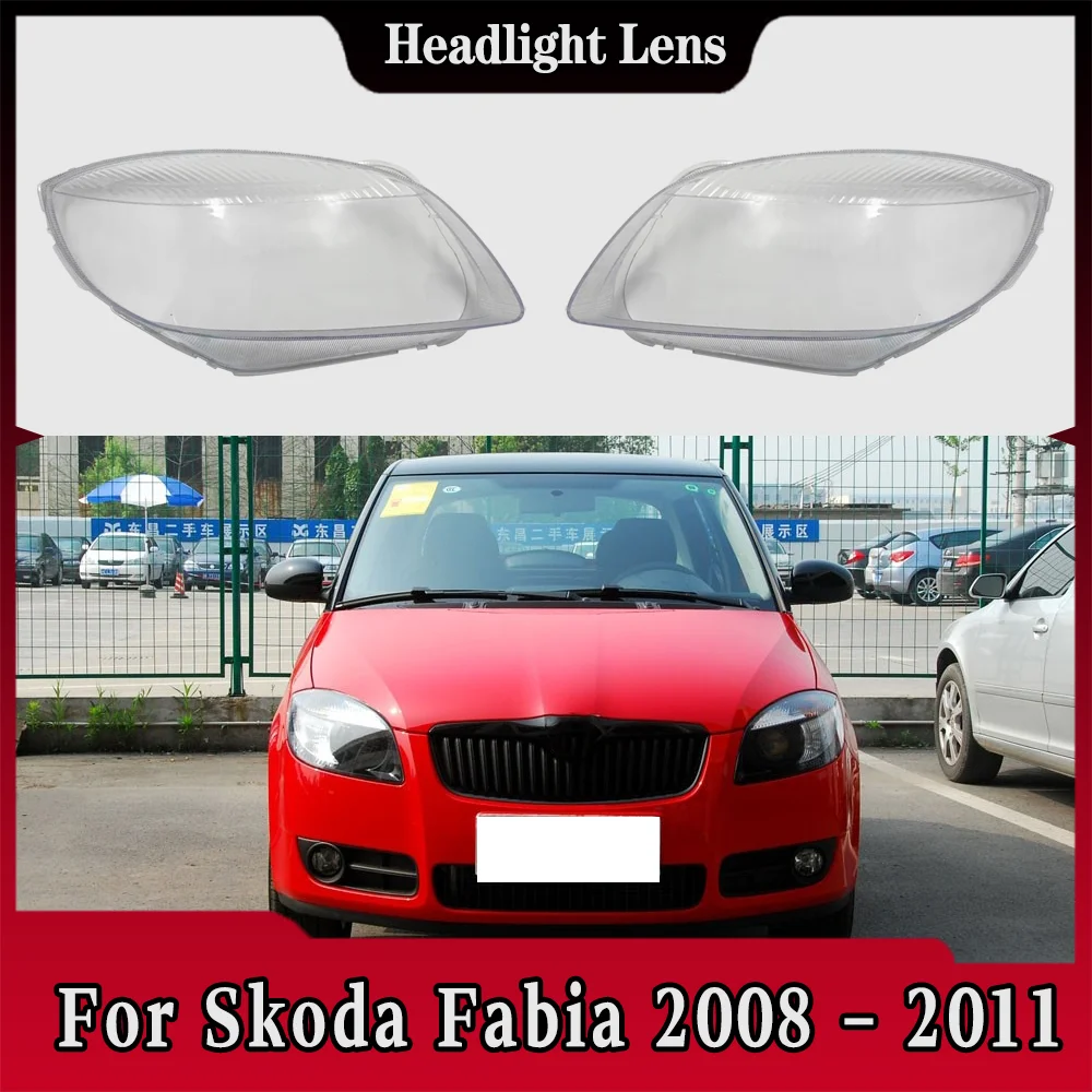 

For Skoda Fabia 2008 2009 2010 2011 Transparent Headlight Cover Lampshade Headlamp Lamp Shell Plexiglass Replace Original Lens