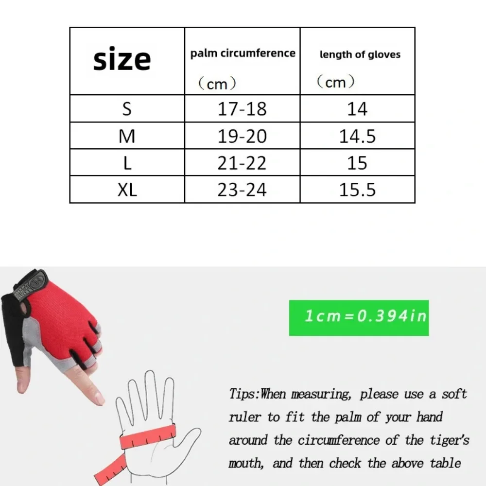 Motorcycle Gloves Men's Cycling Gloves Weight Lifting Fitness Gym Fingerless Glove for Women Bmx Mtb Glove Bicycle Accessories