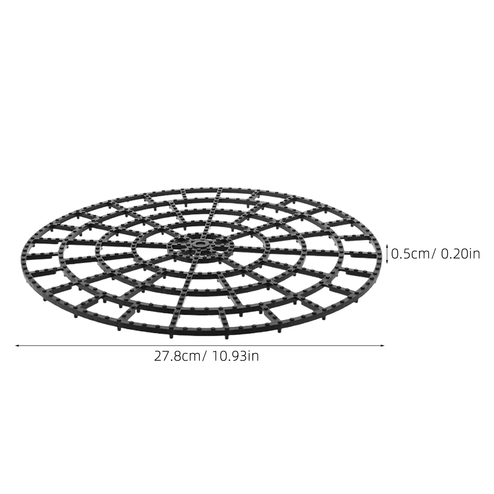 4Pcs Plastic Flower Pot Tray Planter Risers Cut to Fit Elevate Plant Pots Protect Patio Floor Improve Drainage Indoor Outdoor