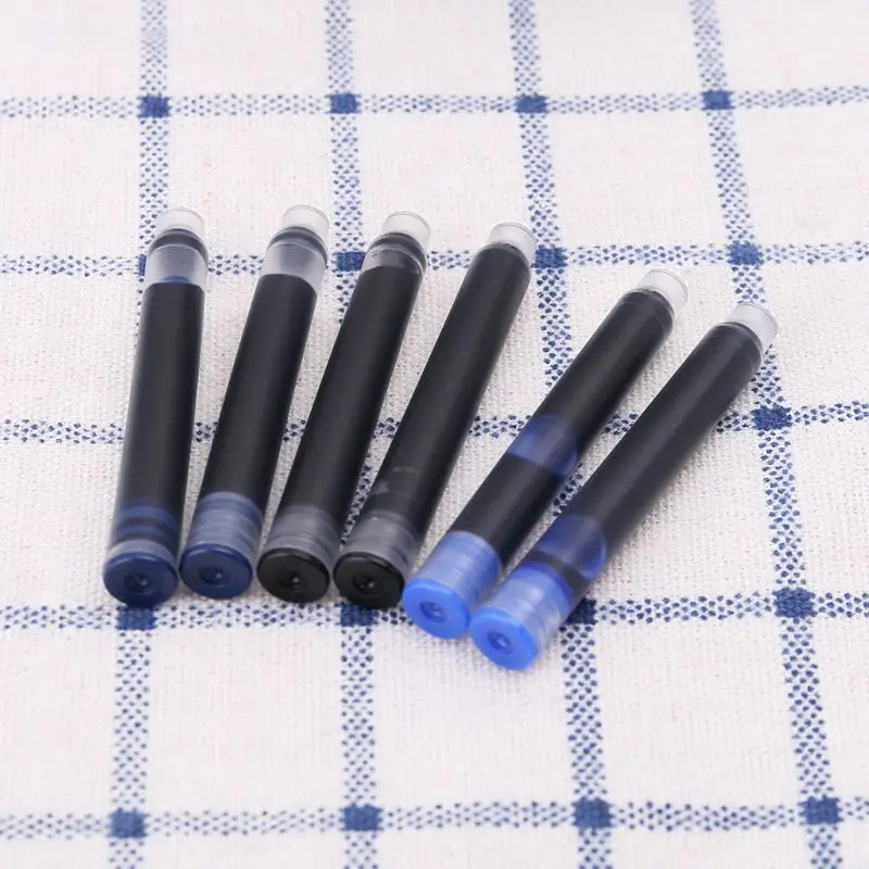 30 ชิ้น Jinhao Universal Black Blue Fountain ปากกา ตลับหมึก 2.6 มม. เติม