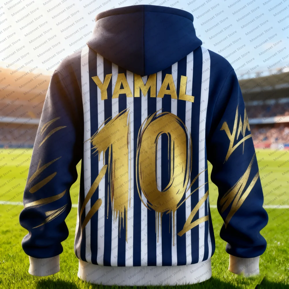 YAMAL Designed Graffiti Soccer Hoodie Long Sleeve Couple Autumn Winter Training Top Hoodie Men Women's Hoodie Kids Hoodie