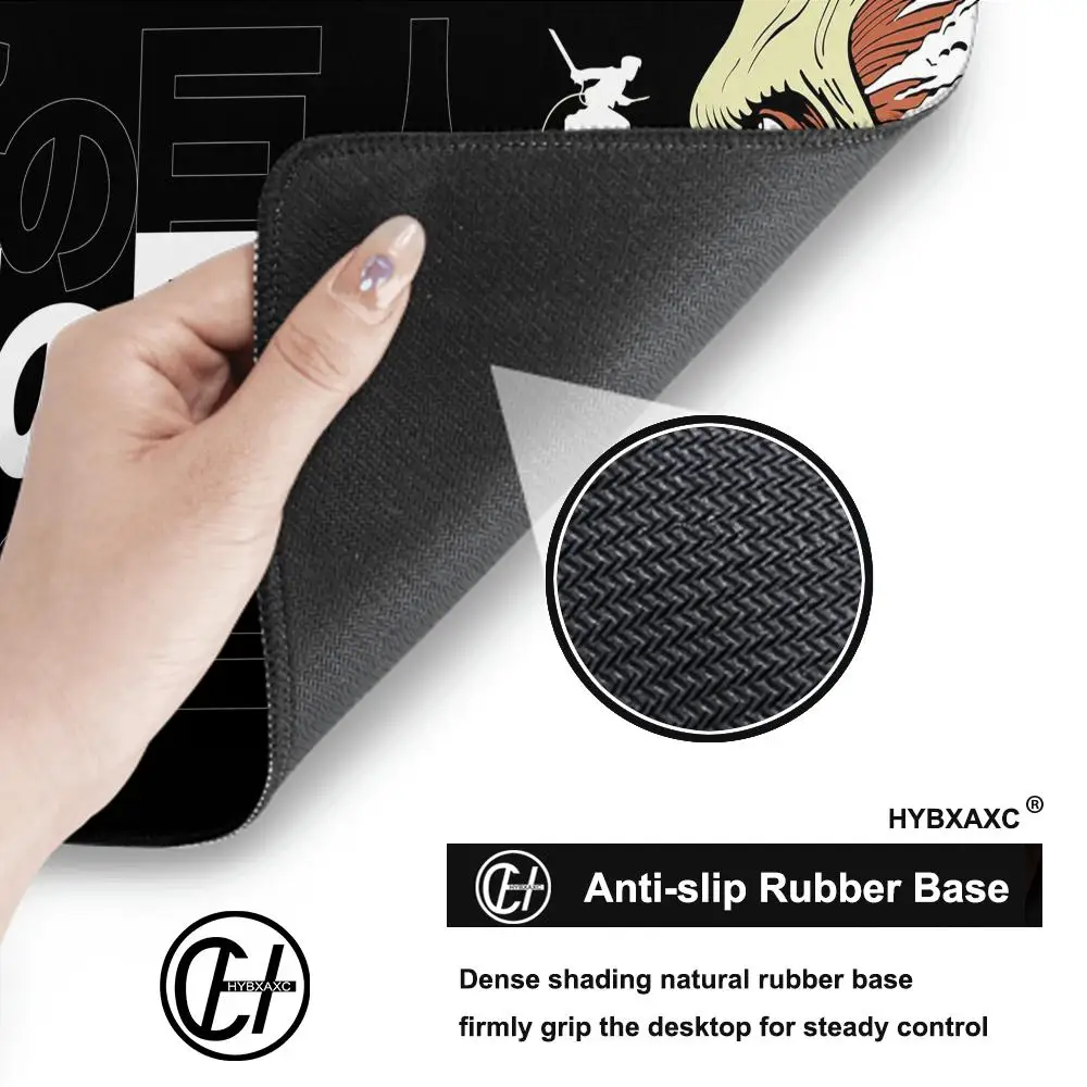 Attack On Titan Mouse Pad Gaming Accessories Keyboard Large Rubber Desk Mat Anime Computer Carpet Pc Gamer Non-slip Mousepad Xxl