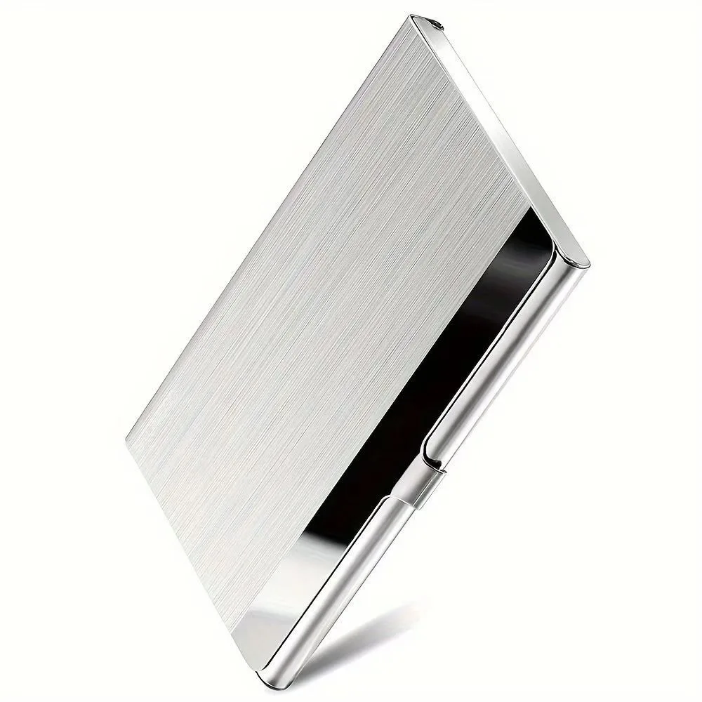 Creative Business Card Box, Aluminum Alloy, Bank Credit Card, ID Card, Wallet, Business Card Holder, Metal Box Case