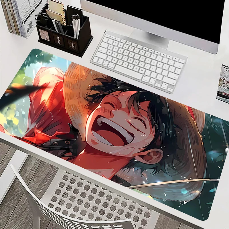 

Mousepad Laptop Anime Mouse Pad Office PC Accessories Keyboard Pad Rubber Cup Mat One Piece Luffy Soft Mouse Mat Large Desk Mat