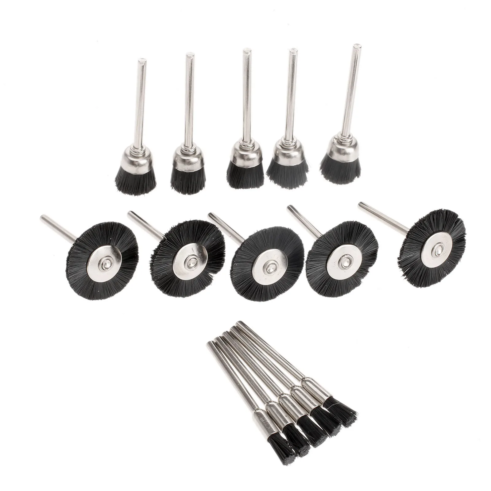 

15Pcs Steel Wire Wheel Brushes Polishing Buffing Wheel Grinding Deburring Brushes Set for Dremel Accessories Metal Mini Drill