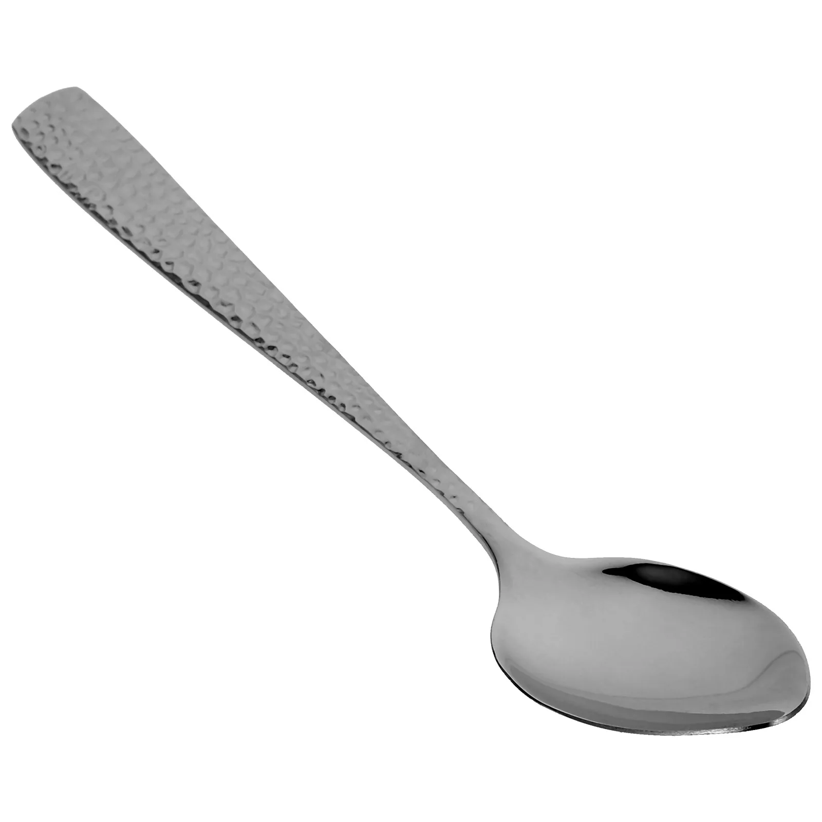 

Multipurpose Stainless Steel Spoon Long Handle Hammered Texture for Home Restaurant Dessert Soup Coffee Mixing Tasting