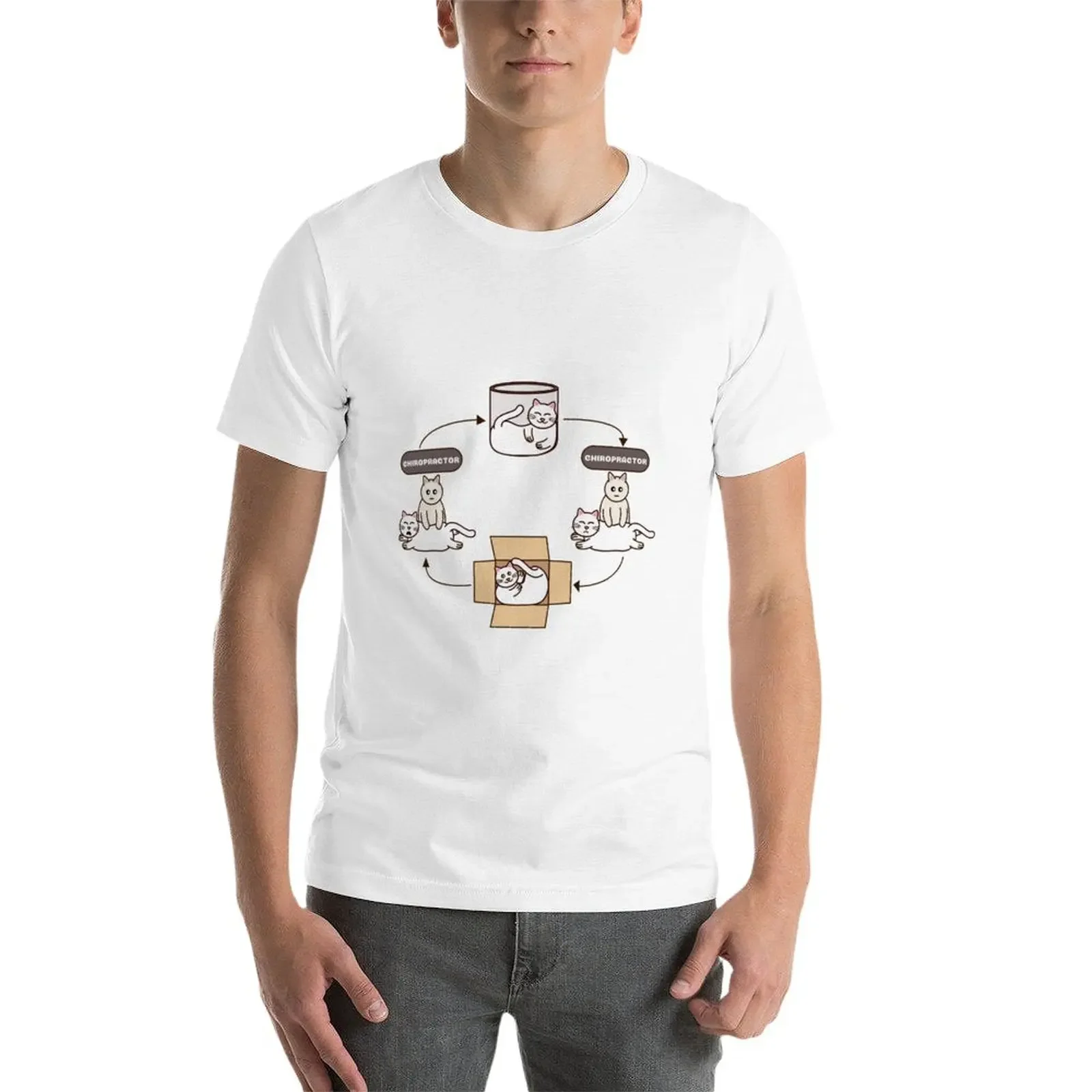 New Chiropractic Cat T-Shirt graphics t shirt tops t shirt man mens t shirt