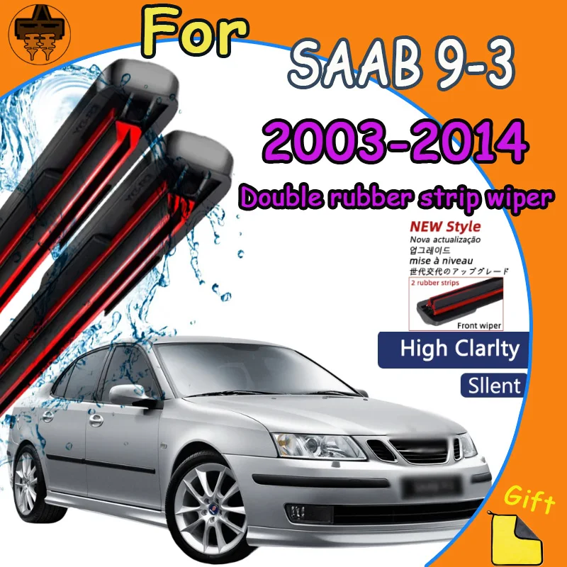 

Front Windshield Wiper Blades 2pcs Windscreen Window Accessories For SAAB 9-3 2003-2014