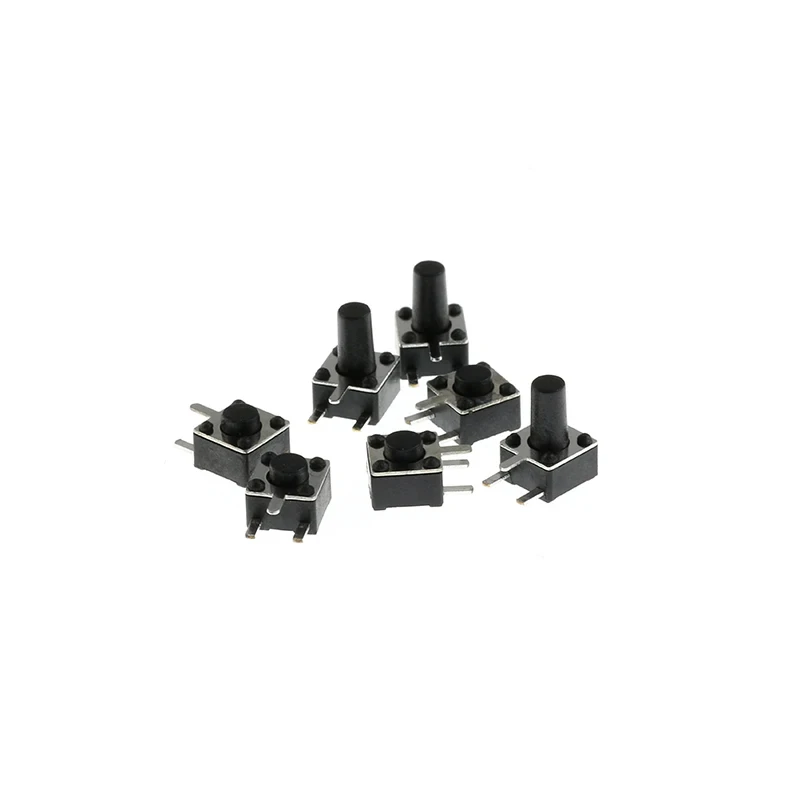 50PCS/LOT  3PIN Micro Switch 4.5*4.5mm Momentary Tact Switch Push Button Switch For TV/Home Use Button 4.5*4.5*3.8 4.3 5 6 7 8 M