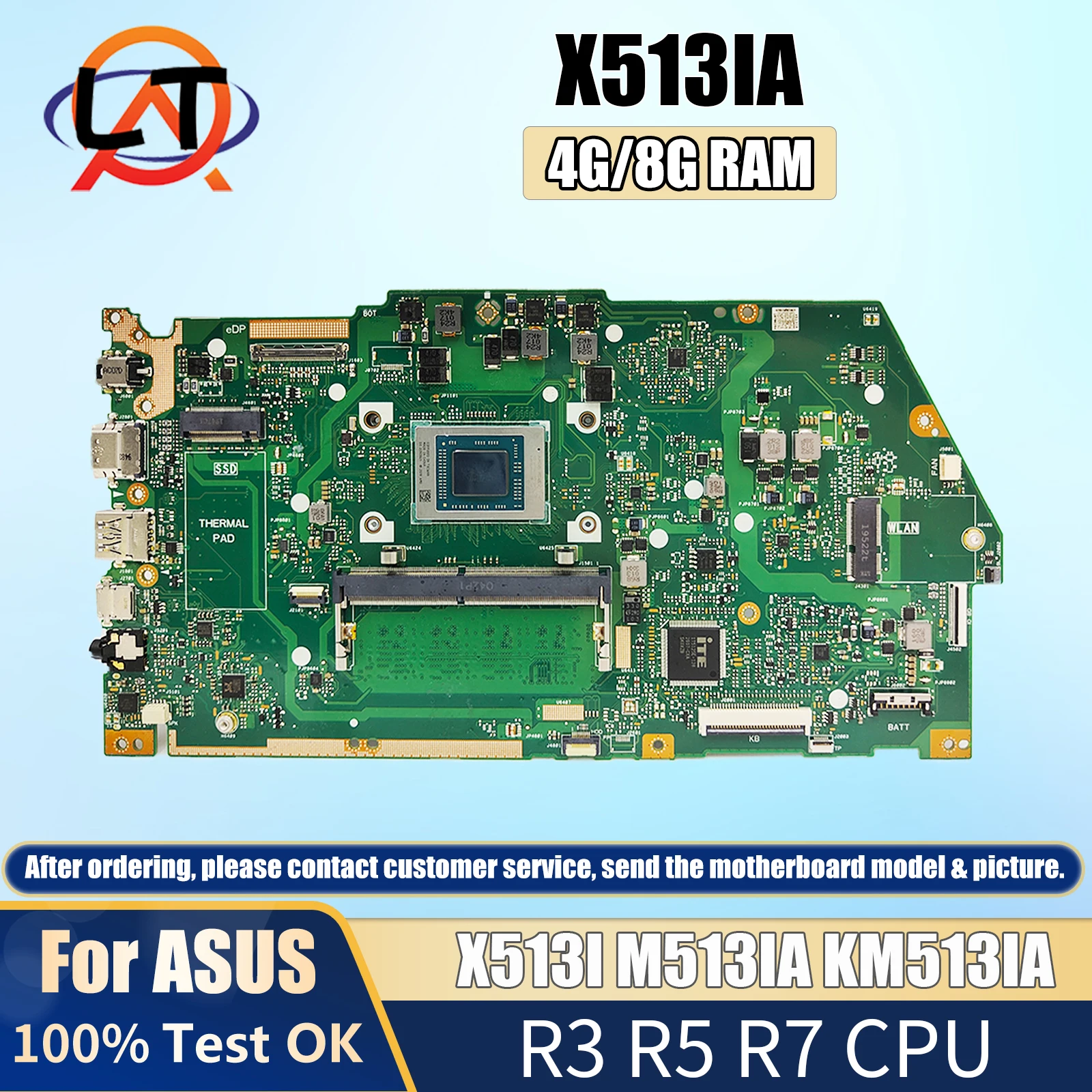 X513IA Mainboard Para ASUS VivoBook X513I M513IA KM513IA Laptop Placa-mãe R5-4500U R7-4700U UMA 4GB/8GB-RAM 100% Funcionando