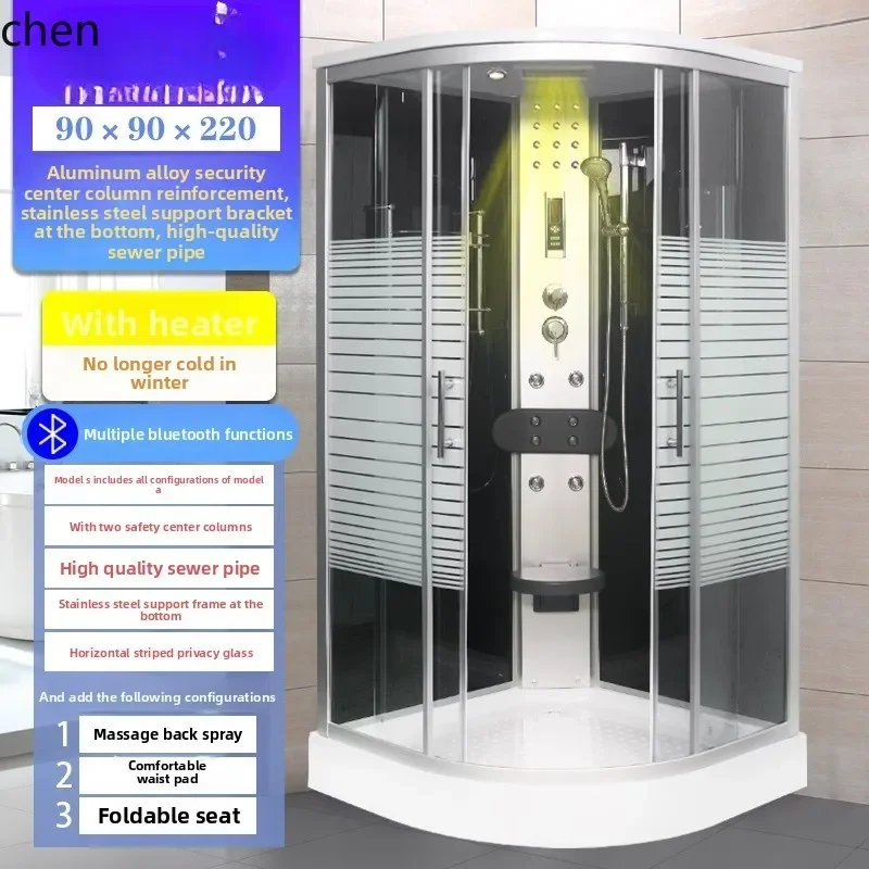 Shower Room Bathroom Heater Bath Bath Room Arc Fan Tempered Glass Dry And Wet Separationl15