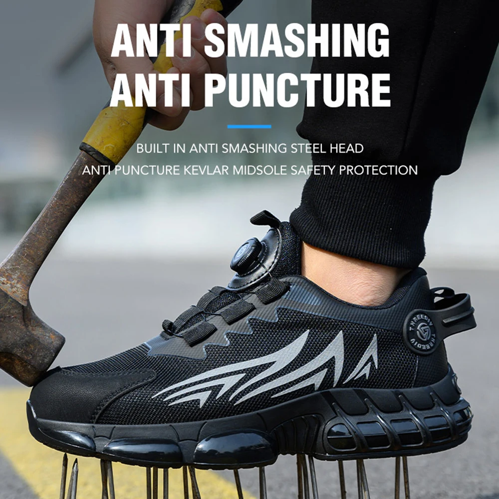 ArmorToe Steel Toe Safety Shoes Impact Puncture Proof Slip Resistant Breathable Durable for Industrial Labor #Armor3034