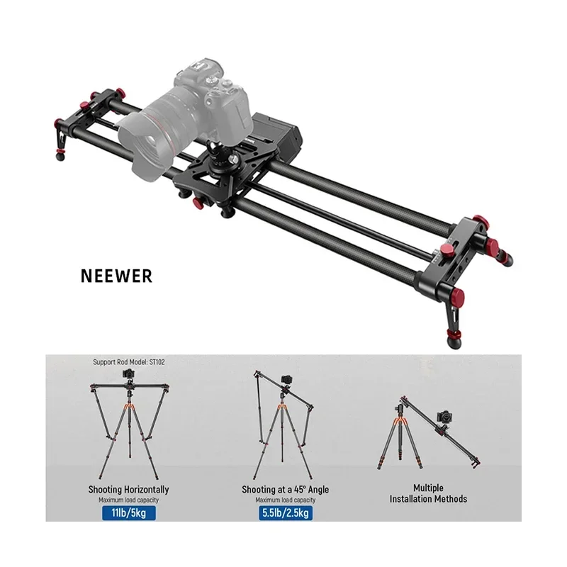 

Other Camera Accessories 120cm Portable Carbon Fiber Dslr Video Camcorder Dv Shooting Camera Motorised Slider for Camera