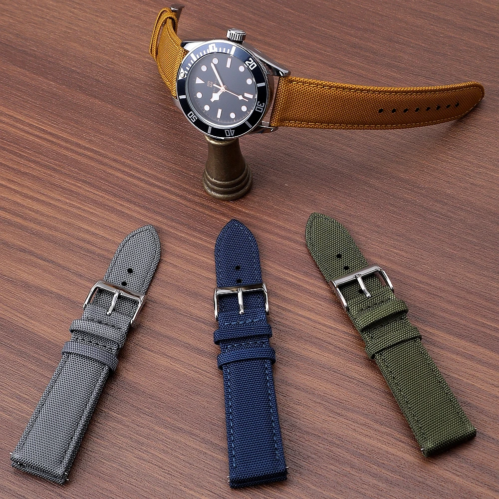 Premium Waterproof Sailcloth Watch Band 18mm 19mm 20mm 21mm 22mm 24mm Quick Release Strap Nylon Sports Wrist Bracelet For Men image 4