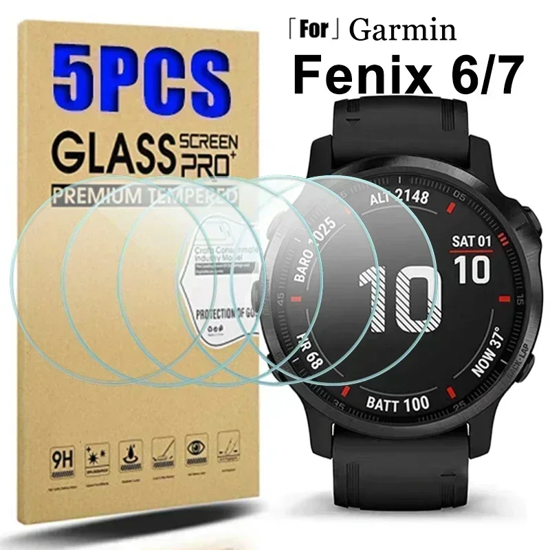 Tempered Glass for Garmin Fenix 7 7X 7S 6X 6 6S Pro Sapphire HD Screen Protectors Film for Fenix 7 7S 7X Smartwatch Accessories