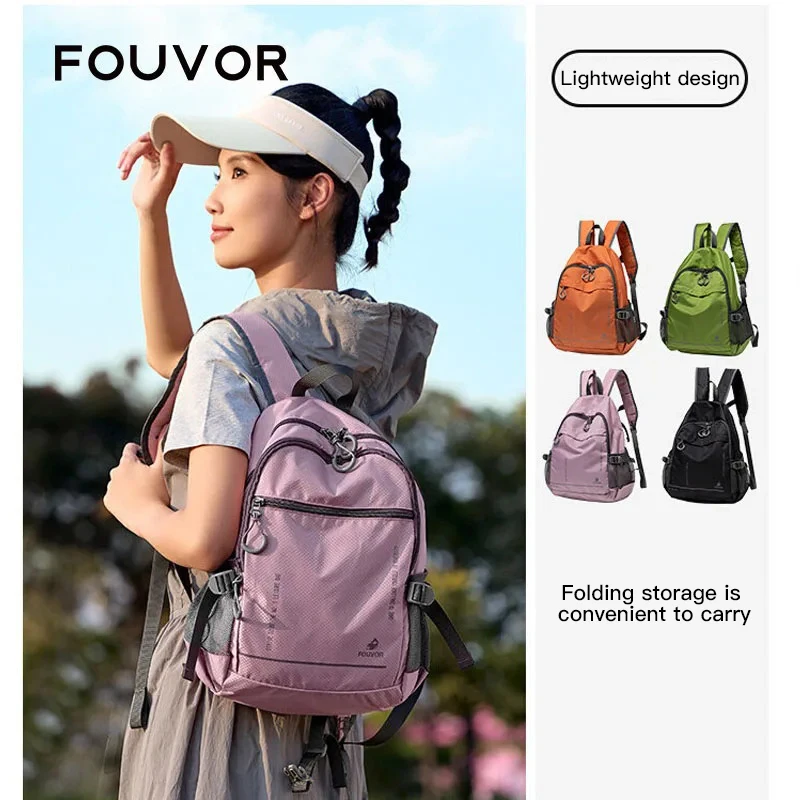 

Fouvor Foldable Large Capacity Waterproof Women Backpack Multifunctional Lightweight Outdoor Travel Hiking School Bag 3037-01