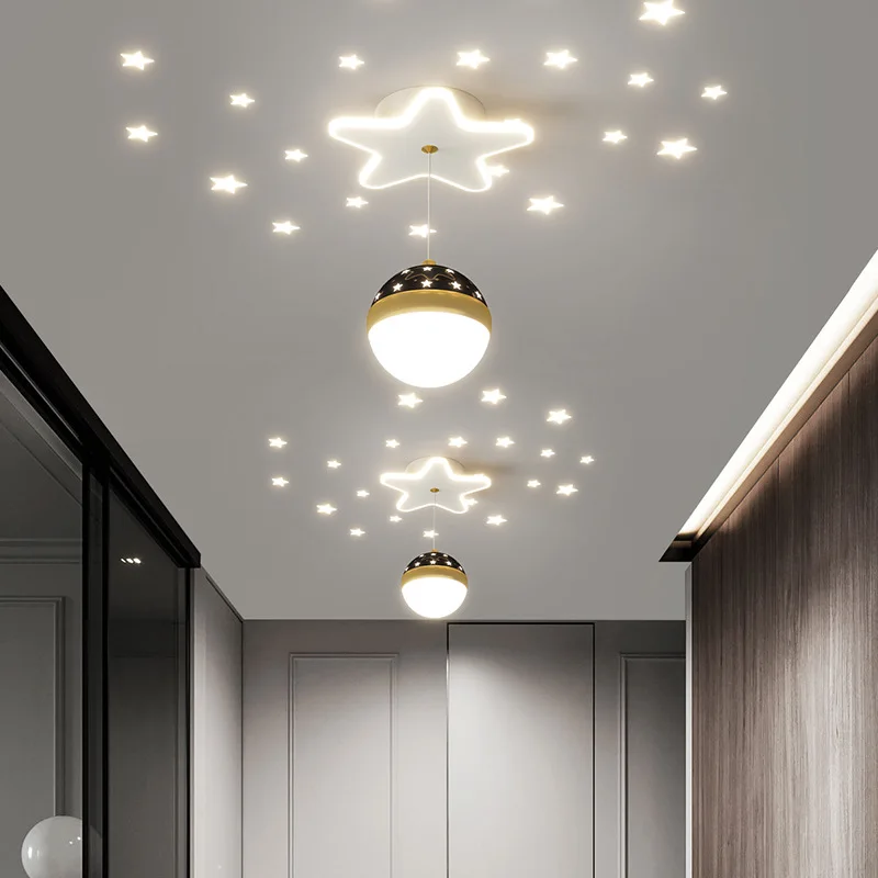 Crescent Starry Sky Aisle Light Household Corridors Hallway Lamps Warm Starry Ceiling Lamp