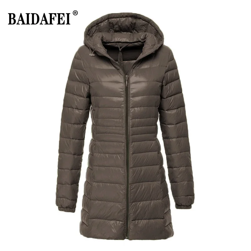 Oversized 7XL 8XL Plus Long Down Jacket Women Winter Ultra Light Down Jacket Women with Hooded Down Coat Female Big Size Coats