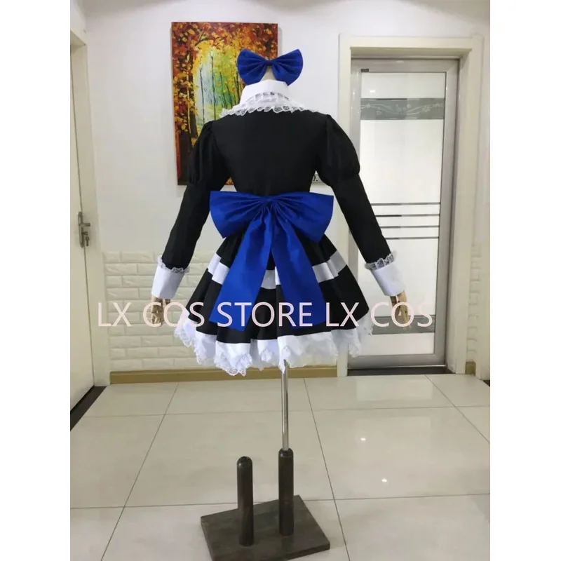 Panty & Stocking with Garterbelt Heroine Anarchy Stocking Black Dress Cosplay Costume women Lolita Maid Suits Custom made