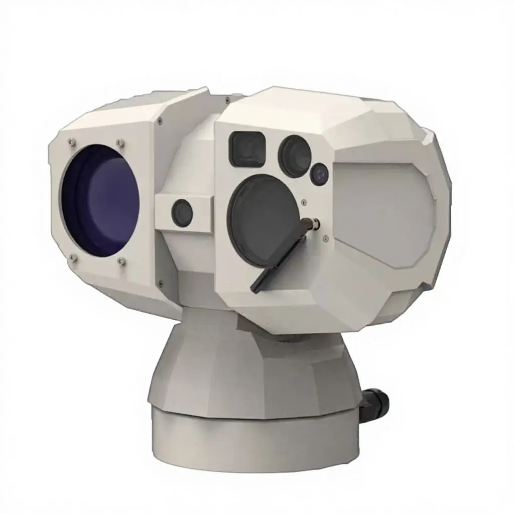 Multi-spectral PTZ Camera | 640x512 Thermal + 550mm Visible + 8km Laser Rangefinder Sensor For Hunting/Marine | Gyro Stabilizer