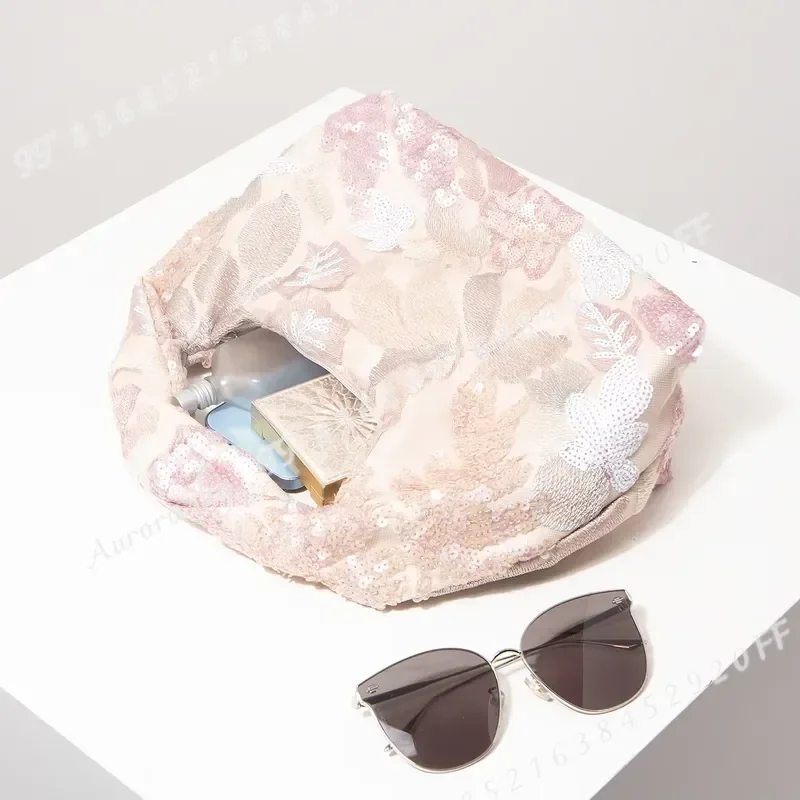 Luxury Sequin Handbag for Women Elegant Floral Clutch Bag Evening Prom Party Purse Bridal Wedding Guest Accessories Lady view 6