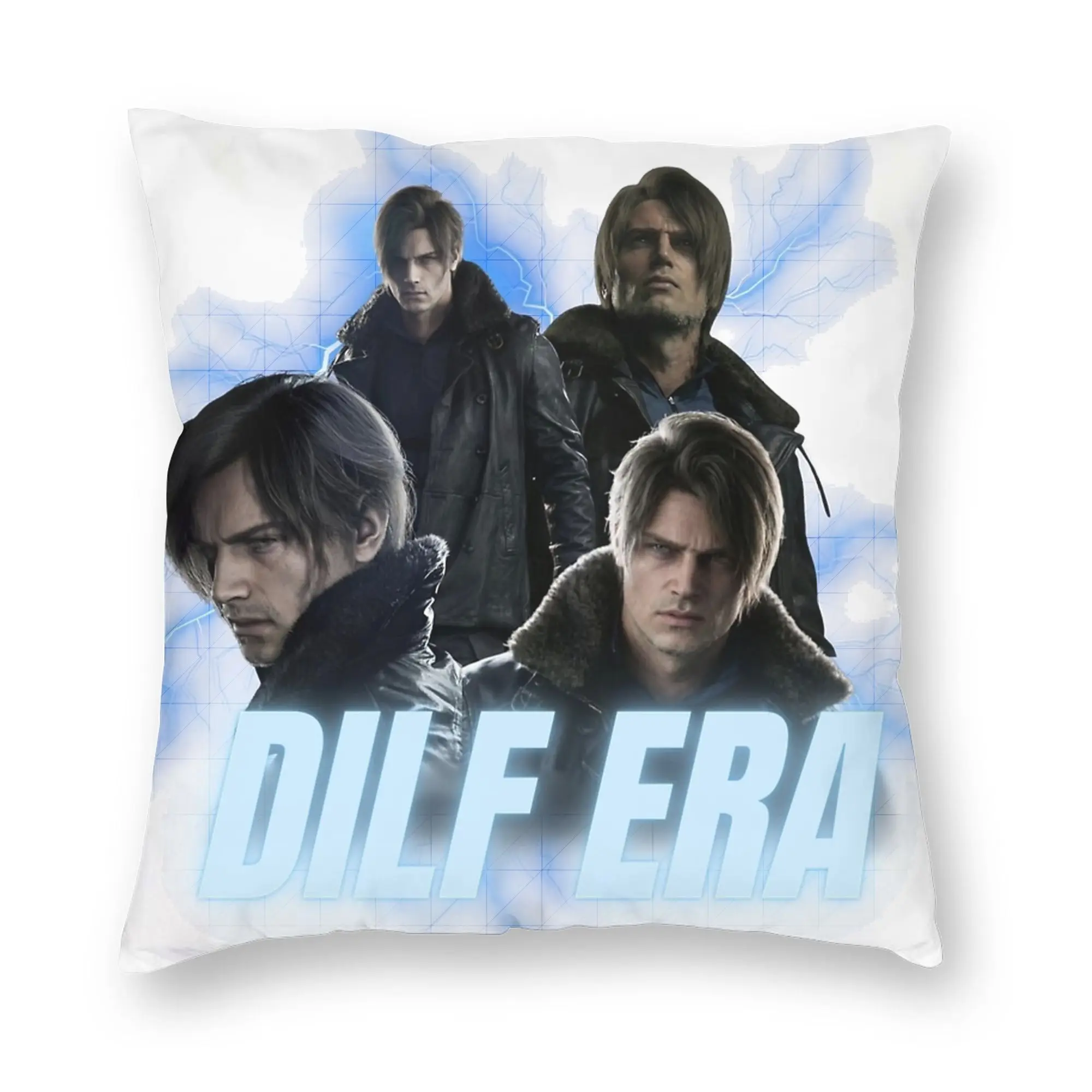 Leon S Kennedy Meme Pillowcase Double-sided Printing Polyester Cushion Cover Gift  Throw Pillow Case Cover Home Zipper 40*40cm