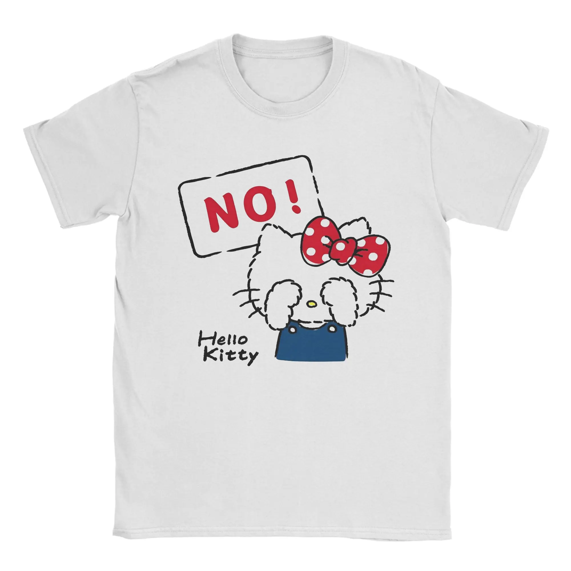 

All Seasons Hello Kitty Kawaii T Shirt for Men Women 100% Cotton T-shirts Short Sleeve Clothing