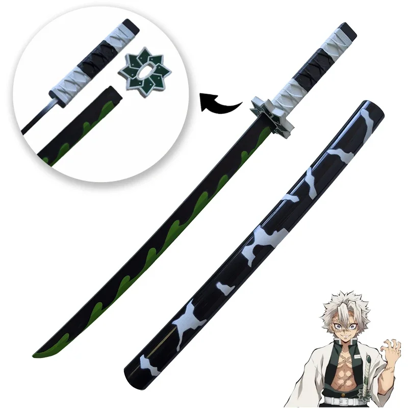 Demon Slayer Katana Sword Anime Original Assembled Cosplay Props Orange Rengoku Kyoujurou Kamado Tanjirou Swords 72cm