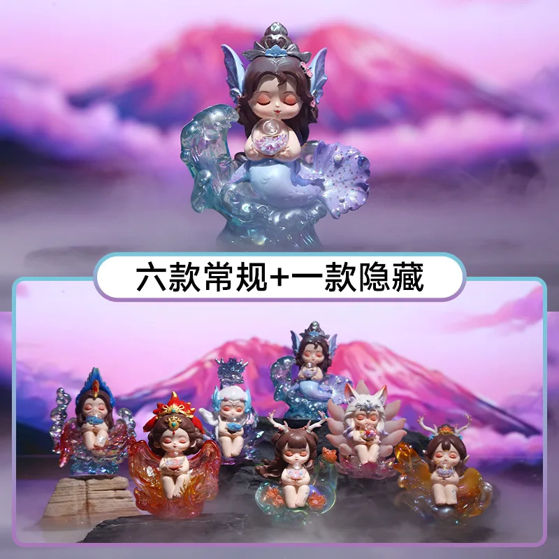 الكرتون تمثال راتنج صندوق أعمى المنزل مكتب سطح المكتب الديكور هدية عيد ميلاد لعبة العصرية الوحش جبل البحر تحصيل #4